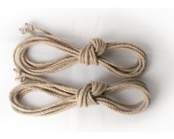 Shibari Touw set van 2 x 8 meter | 6mm dik | Synthetische hennep | Hempex / Spleitex | Hoogwaardig | Bondage