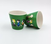 Quy Cup - 90ml Ecologische Reis Beker - Espressobeker “Peanuts Snoopy Race” (set van 2)