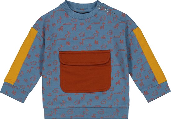 4PRESIDENT Sweater jongens - Zoo AOP - Maat 62 - Jongens trui