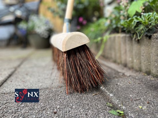 Synx Tools Gemeente bezem 45 cm - Straatbezem / Stadsbezem - Steel 160 cm - Harde natuurvezels - Bezemsteel - Bezems - Schrobborstels - Veger - Buitenbezem -Tuinbezem van Synx Tools — afbeelding 3