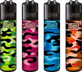 Clipper Classic Large Aanstekers "Army Camouflage" (4 Stuks)