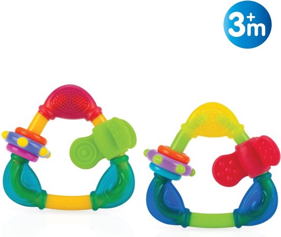 Nuby - Bijtspeelgoed - Bijtdriehoek - 3m+ van Nûby — afbeelding 2