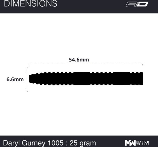 WINMAU - Daryl Gurney Signature Edition Gold: Steeltip Tungsten Dartpijlen Professioneel - 25g van Winmau — afbeelding 2