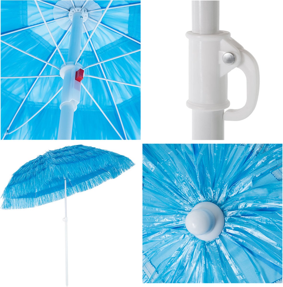 Kingsleeve Parasol Hawaii 160cm Rond Blauw