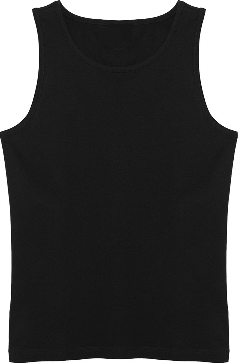 Onderhemd - Tanktop - Heren - 100% katoen - 2-Pack - Zwart - L