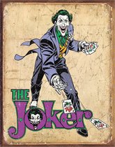 The Joker.  Metalen wandbord 31,5 x 40,5 cm.​