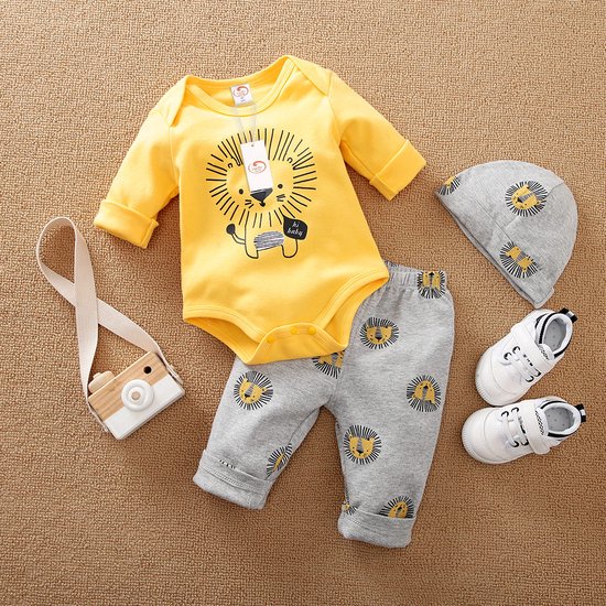 Foto: Nezr baby kleding set jongens en meisjes romper kraamcadeau babyshower cadeau 3 6 maanden