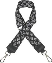 Qischa® Bag strap - Tassenriem - Schouderband - Schouderriem - Tassen Riem - Tas Hengsel - Verstelbare Riem - wit, zwart