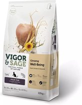 Vigor & Sage Kattenvoer Well-Being Ginseng 10 kg