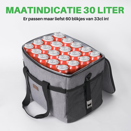 Sac isotherme 4 couches Packaway - Lunch Bag 30 litres - Grijs