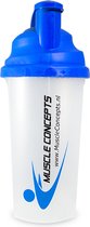 Shakebeker - Wit - Met Filter voor klont vrije shakes - 700 ml | Muscle Concepts