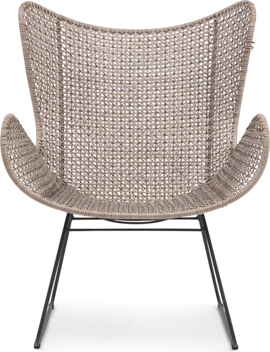 Riviera Maison Portofino Outd Butterfly Chair Gr - Outdoor Wicker, Aluminium - 80.0x86.0x104.0 cm