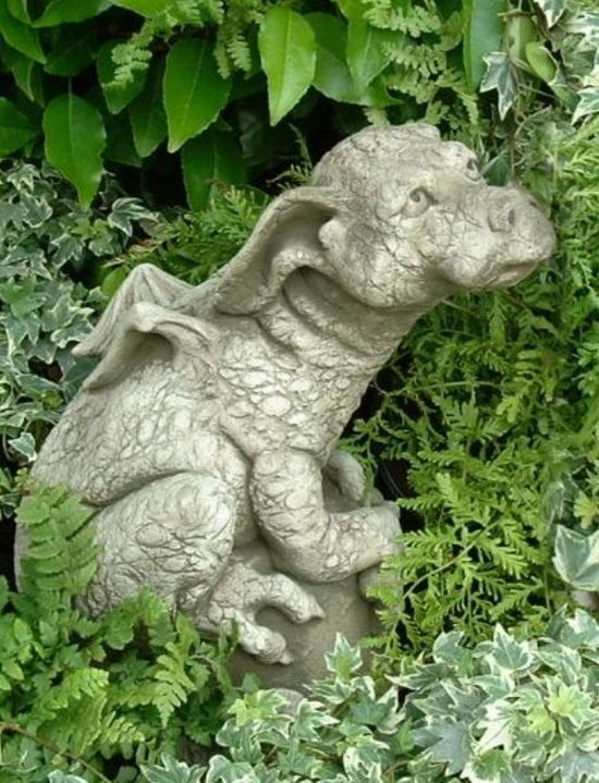 Betonnen tuinbeeld - drakenpup Puddles - Pheebert's - draak