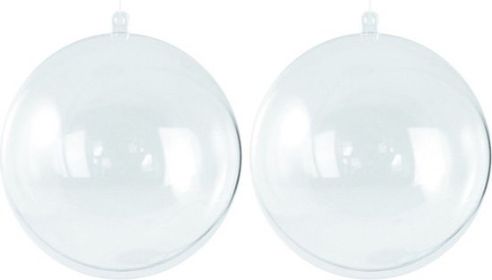 10x Transparante hobby/DIY kerstballen 7 cm - Knutselen - Kerstballen maken hobby materiaal/basis materialen