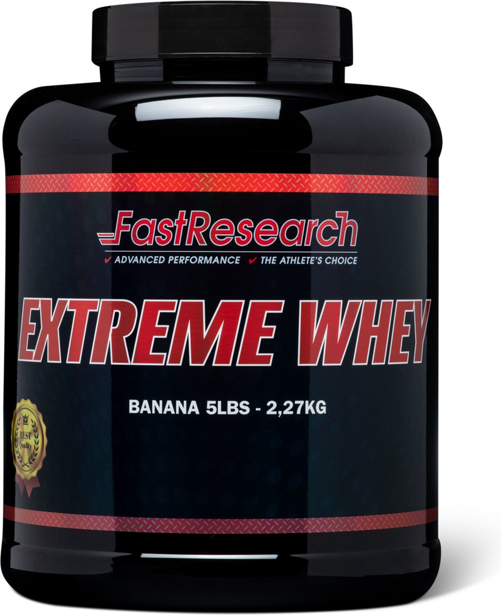 Fast Research | Extreme Whey Banaan - 100% Whey Protein - Eiwitshake - 2270 gram - 76 doseringen