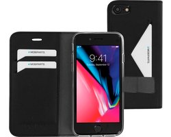 Mobiparts hoesje geschikt voor Apple iPhone 7/8/SE(2020/2022) - Wallet/Boekhoesje - Eco Leer - Magneet Sluiting - Opberg vakken - Zwart