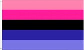 Zac's Alter Ego - 5 x 3 Feet Omnisexual with Brass Eyelets Vlag - Multicolours