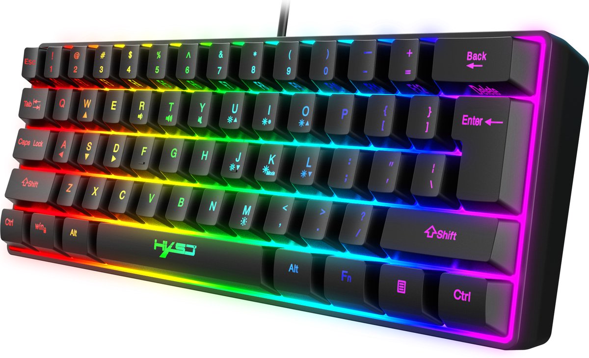 Clavier Gaming Keyboard 104 Touches Filaire USB Coloré Rgb Rétro-éclairage  Clavier Plug And Play pour Computer Gamer