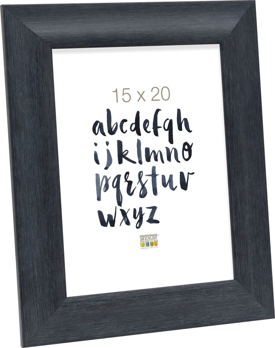 Deknudt Frames fotolijst S45MF2 - zwart - houtstructuur - foto 15x20