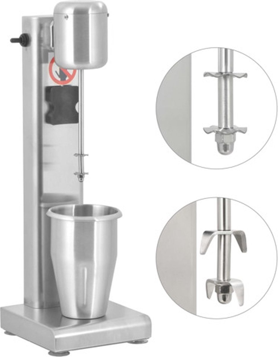 vidaXL Milkshake mixer 1 L roestvrij staal