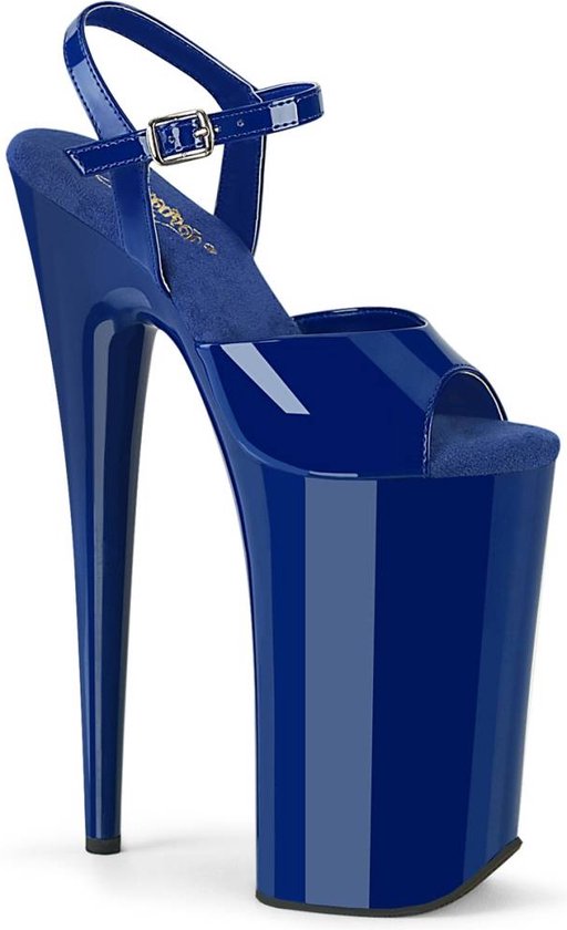 Pleaser - BEYOND-009 Sandaal met enkelband, Paaldans schoenen - US 10 - 40 Shoes - Blauw
