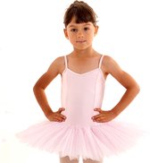 Tutu pour fille | ROSE | Avec costume de ballet | "Rose" | Justaucorps avec tutu | Taille 110 | 6 ans