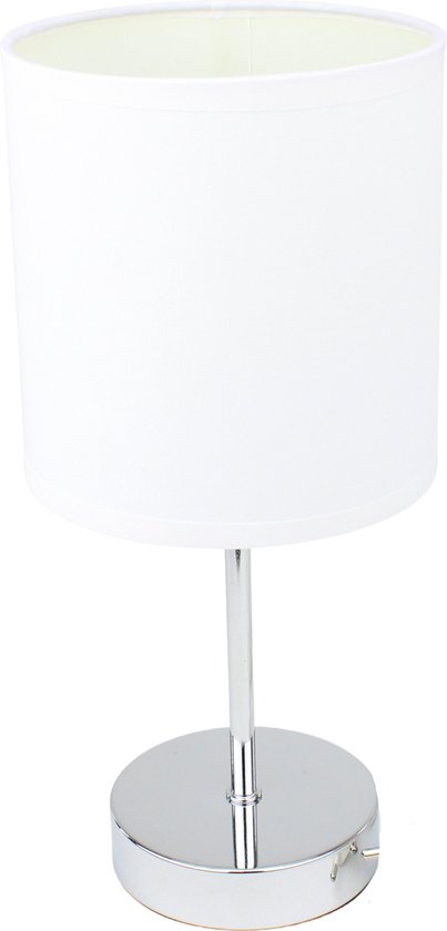 Grundig Tafellamp - Nachtlamp - Max. 40W - E14 - 14x14x30 cm - Wit | bol.com