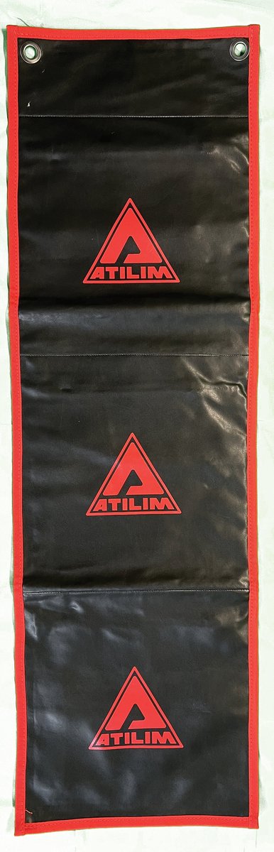 UNFILLED- ATILIM FightersGear Wing Chun/Wing Tsun Wall Bag/ Muurzak 3 Section - Bare Knuckle/Blote Knokkel-Red Framed -Artificial Leather Front