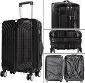 Travelsuitcase - Handbagage koffer Palma - Reiskoffer met cijferslot en op wielen - ABS - ca 39 Liter - Zwart - Maat S ca 55x40x22 cm