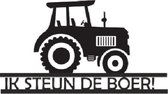 LBM autosticker/tractorsticker - Ik steun de boer! - Zwart