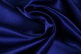 15 meter satijn stof - Donkerblauw - 100% polyester