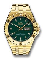 NEEV - Thurmann | Groene wijzerplaat | Horloges voor Mannen | Stainless Steel Sieraden | Ø 42mm | Quartz | Polshorloges heren | Mannen Horloge |
