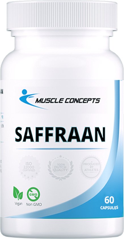 Saffraan supplement - draagt bij aan een positieve gemoedstoestand - 60 Capsules | Muscle Concepts
