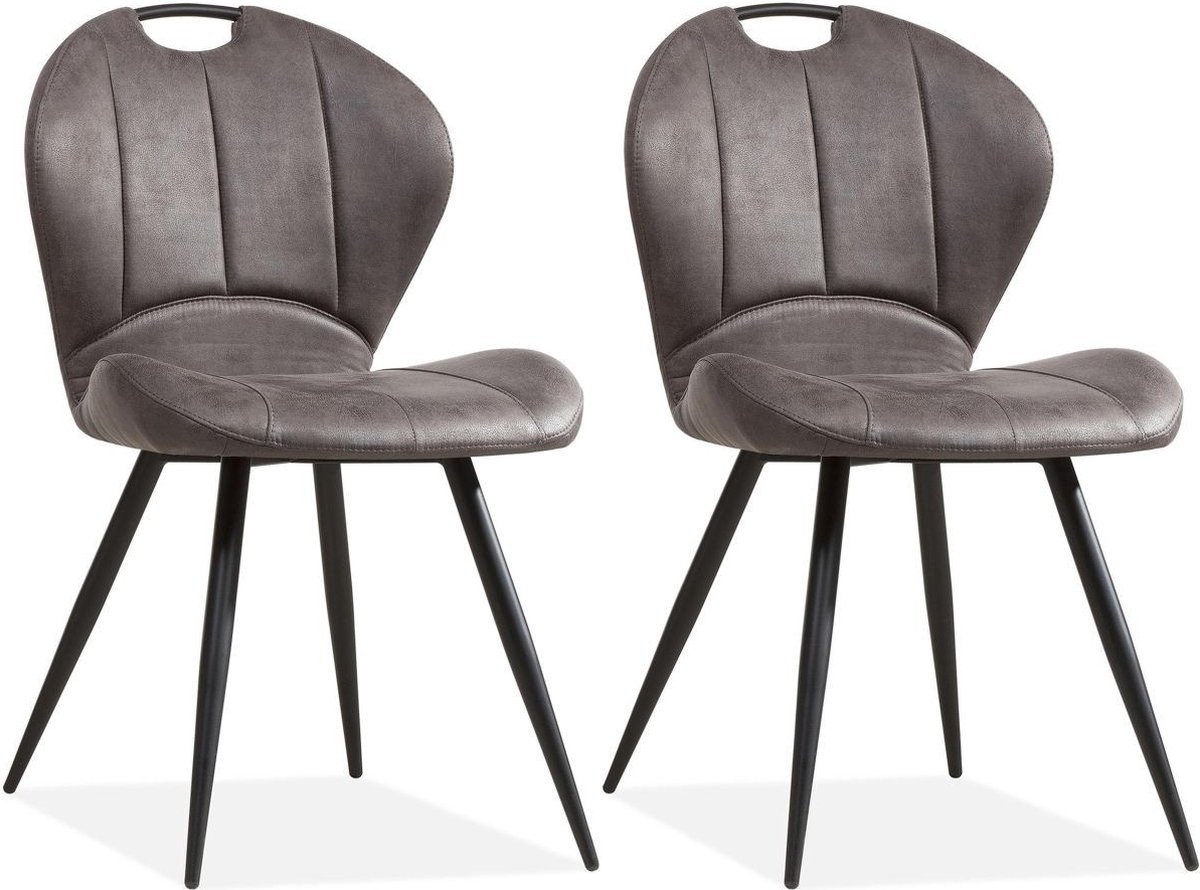 Eetkamerstoel Miracle - Steel (set van 2 stuks)