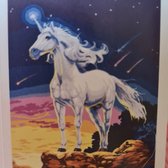 Diamond painting Unicorn op rots, eenhoorn , Kindercrea