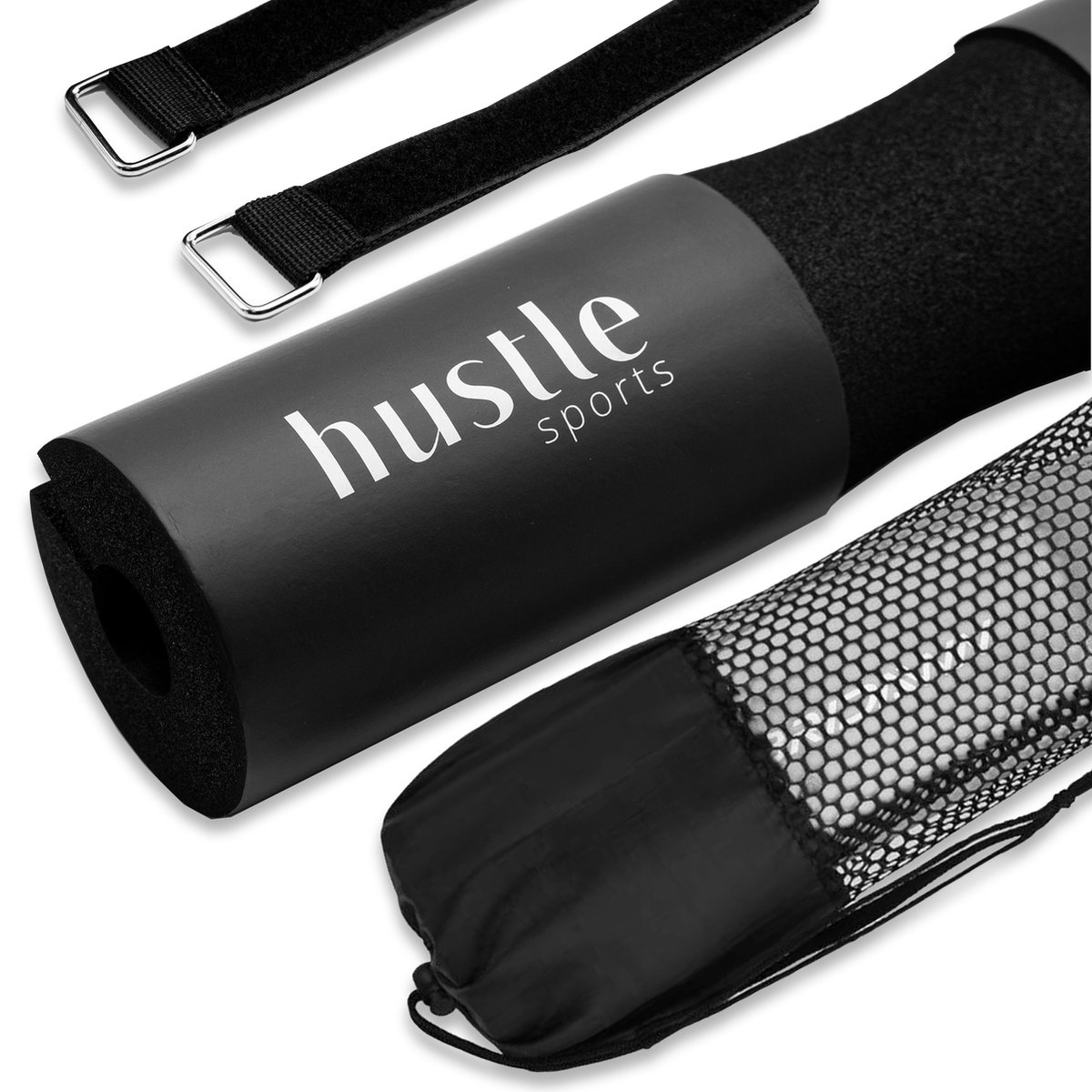 hustle - Barbell Pad inclusief Draagtas - Barpad voor Squats en Hip Thrusts - Nekbeschermer