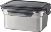 Lock&Lock RVS Lunchbox - RVS Broodtrommel - Lunchtrommel - Vershoudbakje - Bewaardoos met deksel - Vershouddoos - 1 liter - Lekvrij - BPA vrij - Stapelbaar - Duurzaam - Volwassenen en Kinderen