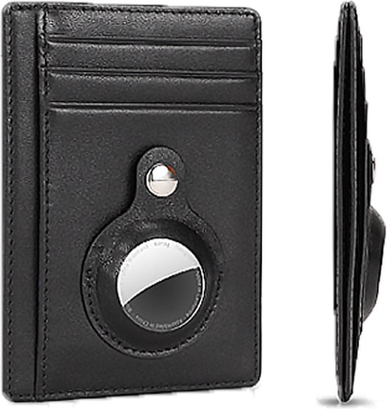 YESIIW Portmonee AirTag-portemonnee voor heren, met muntenvak, slanke portemonnee met RFID