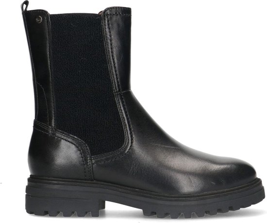 No Stress - Dames - Zwarte leren chelsea boots - Maat 36