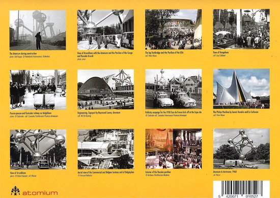 Album met 12 foto's van Expo 58 Brussel, Atomium en paviljoens.