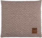 Knit Factory Juul Sierkussen - Marron/Beige - 50x50 cm - Kussenhoes inclusief kussenvulling