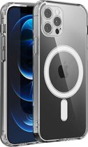 Lennexo Hoesje Geschikt Voor iPhone 12 / 12 Pro Met Magneet Ring - Siliconen Hoesje Voor Draadloos Opladen