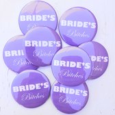 10 Boutons Bride's Bitches violet - enterrement de vie de jeune fille - se marier - future mariée - mariée - se marier - enterrement de vie de jeune fille