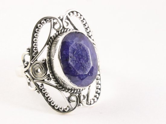 Madagascar ster saffier verguld zilveren ring, 0,765ct Madagascar ster saffier verguld zilveren ring, 0,765ct