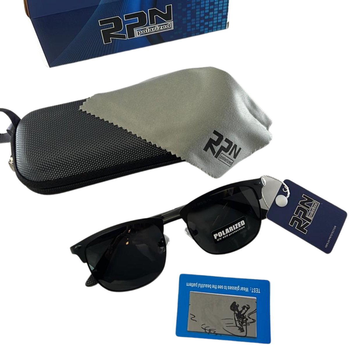 Premium Zonnebril - Gemengd frame - UV4000 - Polariserend - Zwart