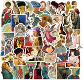 Kunstwerken Stickers - set 50 stuks - Laptop Stickers - Stickervellen