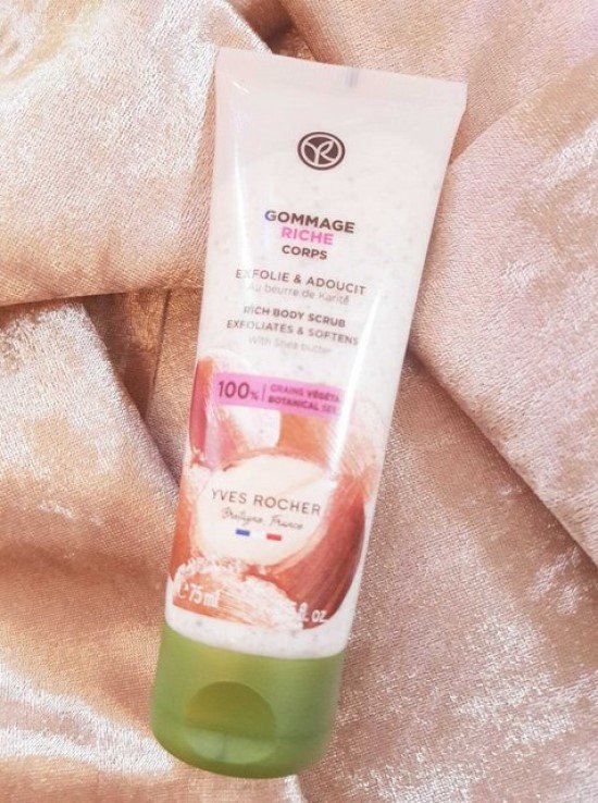 Yves Rocher Riche Body scrub GOMMAGE Beurre Karité 100 Végétal 75 ml