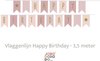 Vlaggenlijn Roze - Happy Birthday - 3,5 meter - Jabadabado - Vlaggetjes - Verjaardag - Feest