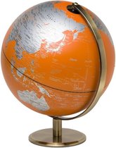 Gentlemen's Hardware - Tafellamp Oranje Wereldbol - diameter 25,5 cm