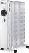 Kumtel Elektrische Kachel - Olieradiator - Thermostaat - 3 Standen - tot 2300W - Gemakkelijk Draagbaar - Antivriessysteem - 11 Vinnen Wit